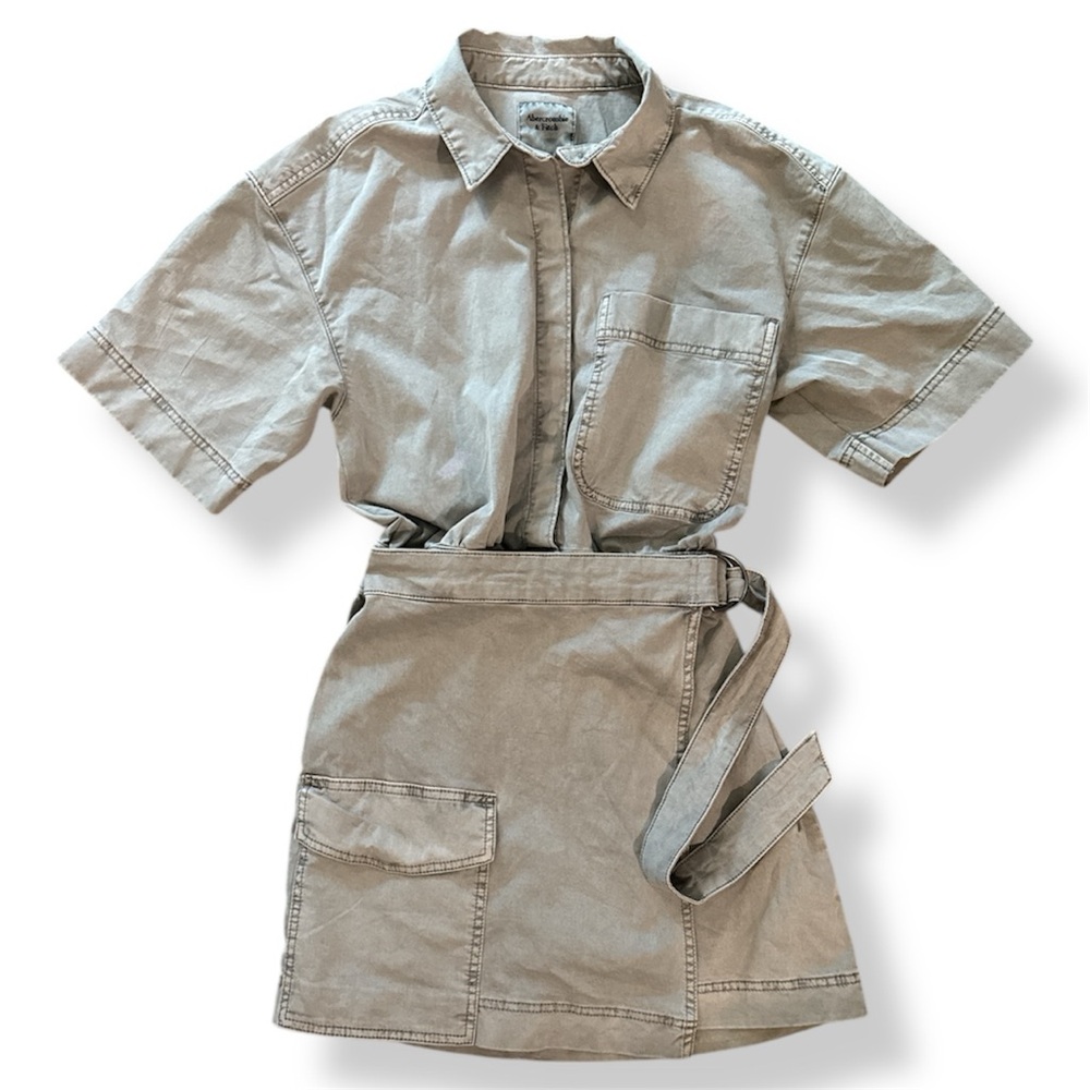Abercrombie & Fitch Gray Utility Dress